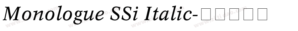 Monologue SSi Italic字体转换